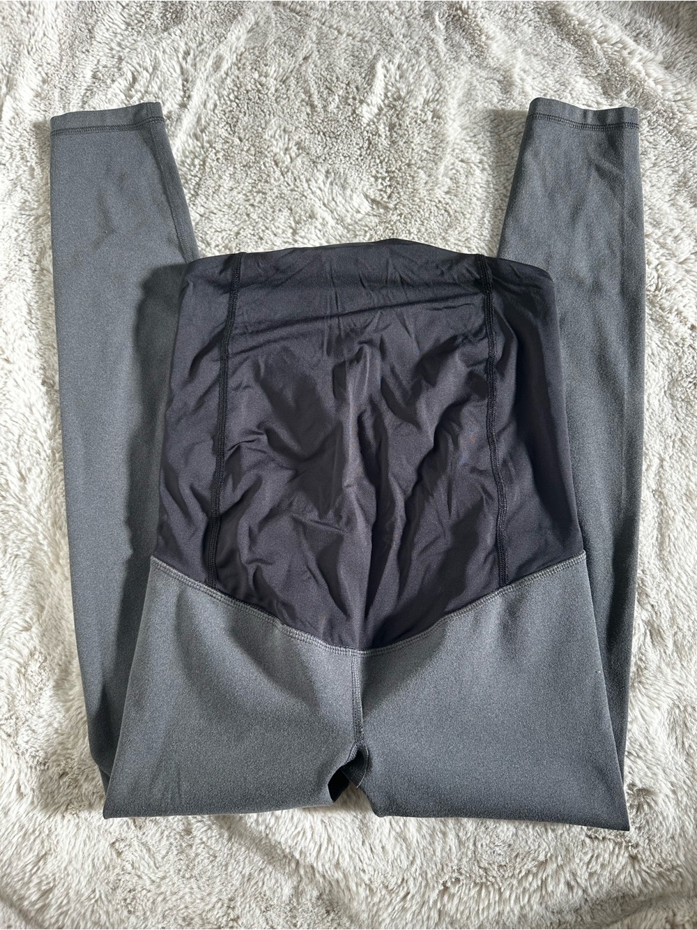 Isabel Maternity by Ingrid & Isabel Black and Charcoal Gray Maternity Leggings